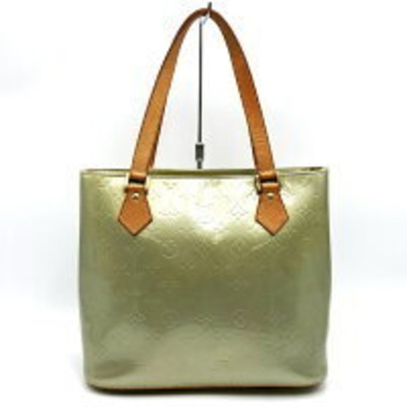 Louis Vuitton Vernis Handbag Houston Lime Green Yellow - Picture 1 of 9
